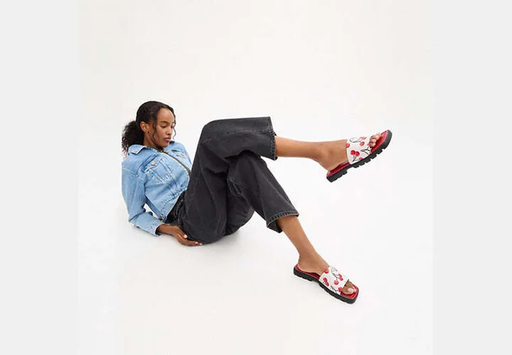 Florence Sandal With Cherry Print - Image 6