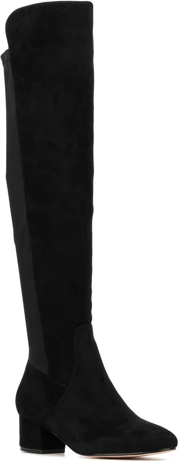 Florence Womens Faux Suede Zipper Over-The-Knee Boots