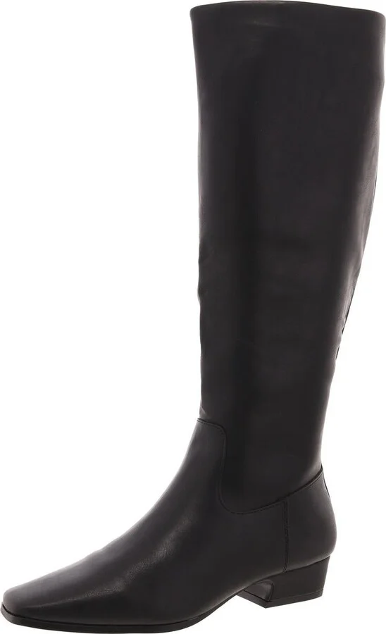 Florence Womens Solid Faux Leather Knee-High Boots