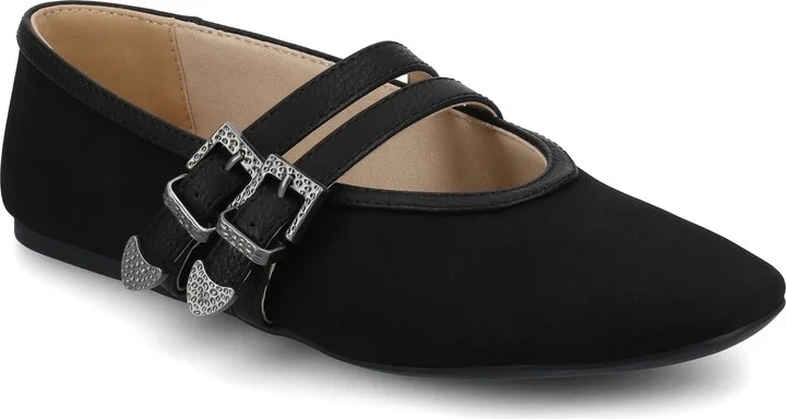 Florene Double Buckle Mary Jane Flat