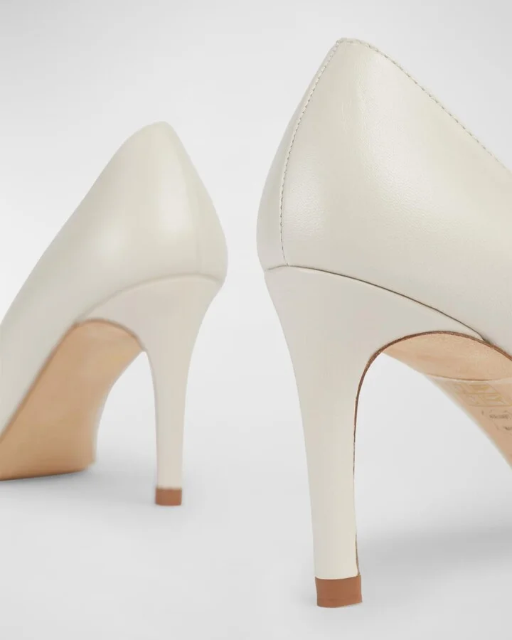 Floret Leather Stiletto Pumps - Image 2