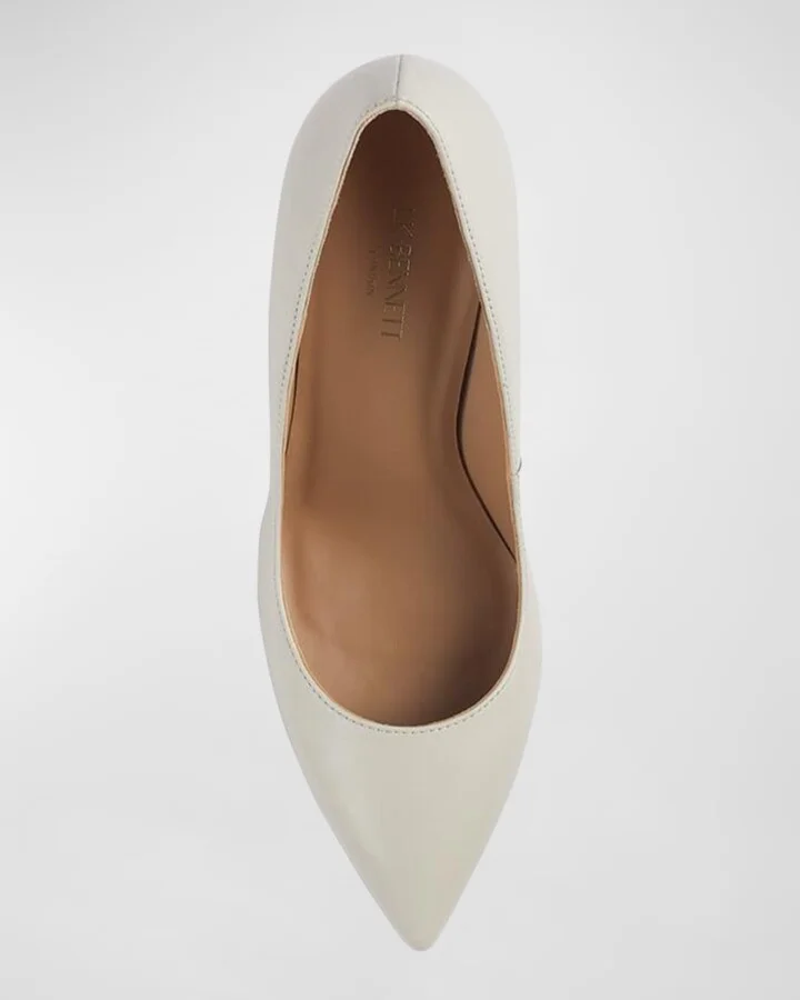 Floret Leather Stiletto Pumps - Image 4