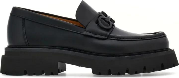 Florian square-toe leather loafers