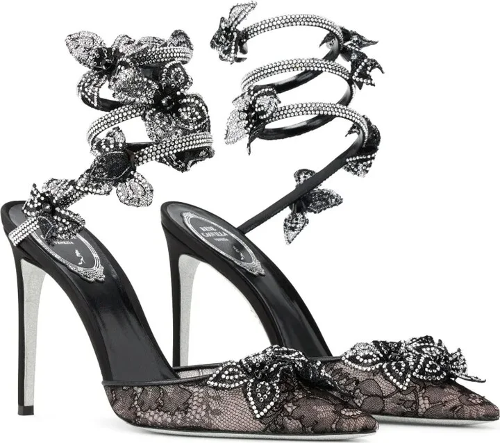 Floriane 105mm lace pumps - Image 2