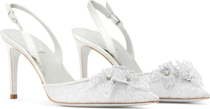 Floriane 80mm lace pumps - Image 2