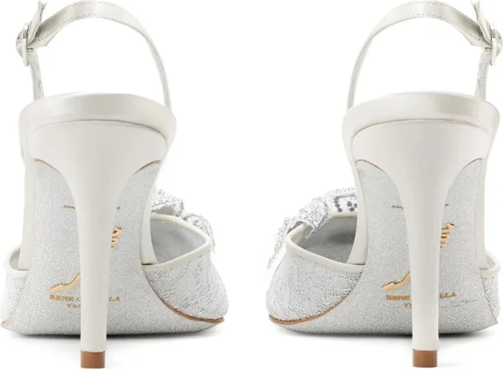 Floriane 80mm lace pumps - Image 3