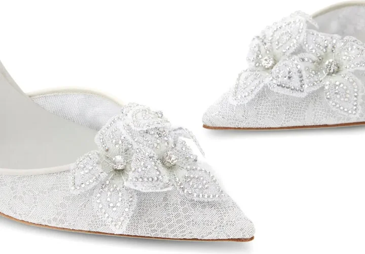 Floriane 80mm lace pumps - Image 4