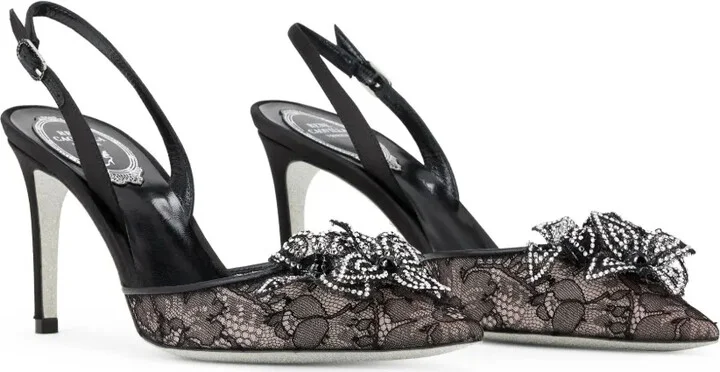 Floriane 80mm lace pumps - Image 2