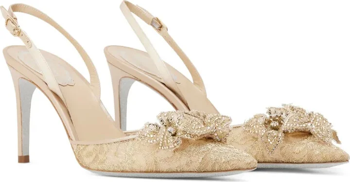 Floriane 80mm lace pumps - Image 2