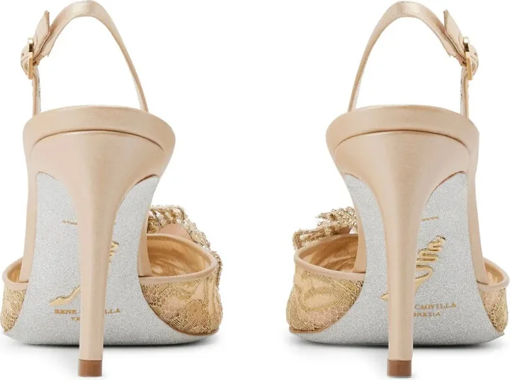 Floriane 80mm lace pumps - Image 3