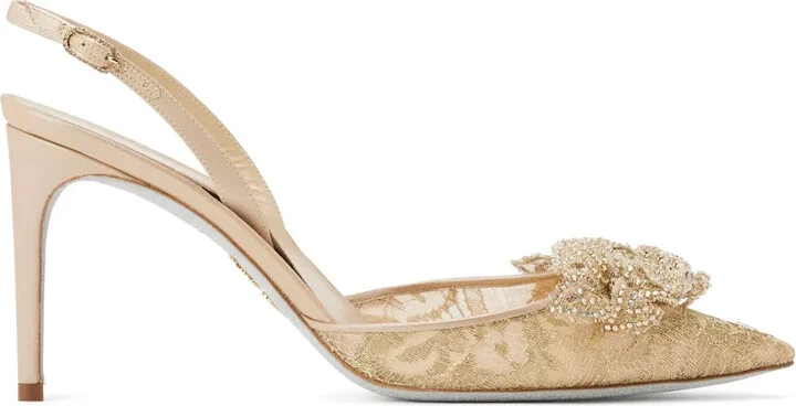 Floriane 80mm lace pumps