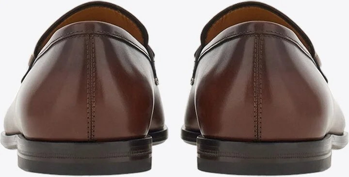 Florio Gancini-Buckle Leather Loafers - Image 2