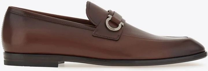 Florio Gancini-Buckle Leather Loafers