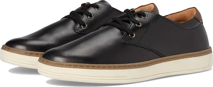 Florsheim Caper Plain Toe Sneaker Oxford Men's Slip on Shoes Black : 9 W (3E), Leather/Rubber