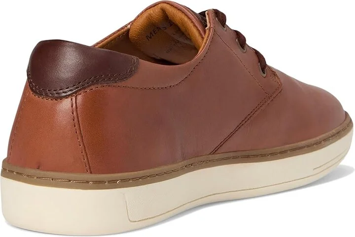Florsheim Caper Plain Toe Sneaker Oxford Men's Slip on Shoes Cognac : 12 W (3E), Leather/Rubber - Image 4