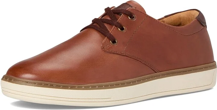 Florsheim Caper Plain Toe Sneaker Oxford Men's Slip on Shoes Cognac : 12 W (3E), Leather/Rubber - Image 5