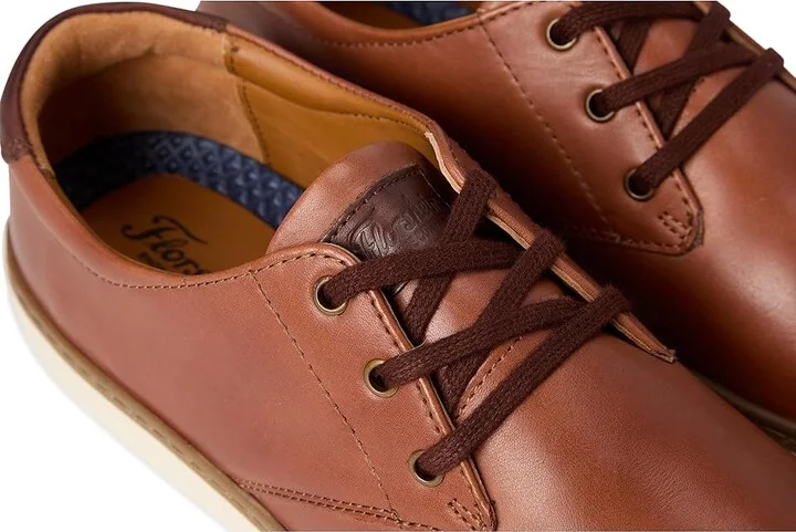 Florsheim Caper Plain Toe Sneaker Oxford Men's Slip on Shoes Cognac : 12 W (3E), Leather/Rubber - Image 7