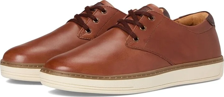Florsheim Caper Plain Toe Sneaker Oxford Men's Slip on Shoes Cognac : 12 W (3E), Leather/Rubber