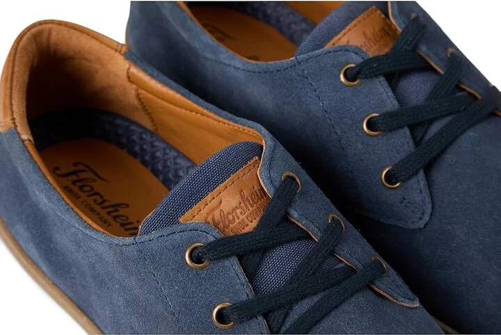 Florsheim Caper Plain Toe Sneaker Oxford Men's Slip on Shoes Navy : 9 M (D), Leather/Rubber - Image 7