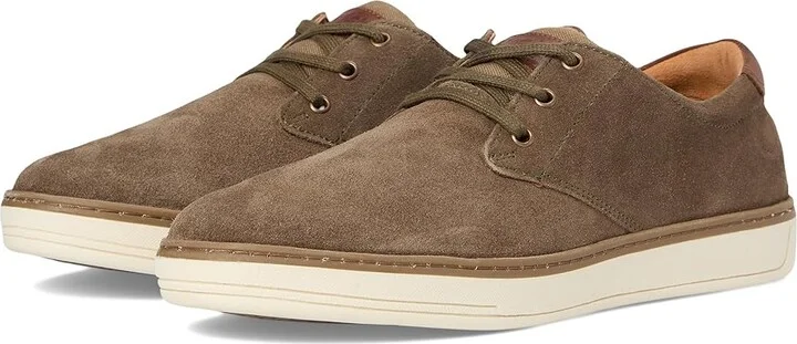 Florsheim Caper Plain Toe Sneaker Oxford Men's Slip on Shoes Olive : 11 W (3E), Leather/Rubber