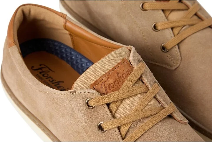 Florsheim Caper Plain Toe Sneaker Oxford Men's Slip on Shoes Sand : 9 M (D), Leather/Rubber - Image 7