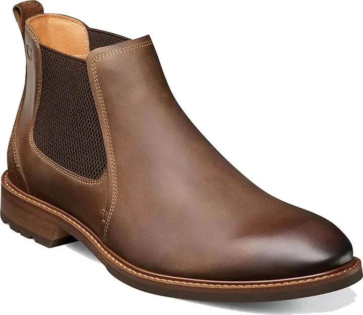 Florsheim Chalet Plain Toe Gore Boot Brown Crazy Horse 9 M (D)
