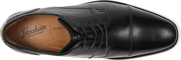 Florsheim Conetta Cap Toe Oxford Men's Lace Up Wing Tip Shoes Black : 10.5 M (D), Lace/Leather - Image 2