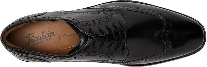 Florsheim Conetta Wing Tip Oxford Men's Lace Up Wing Tip Shoes Black : 10.5 M (D), Leather - Image 2