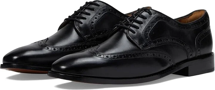 Florsheim Conetta Wing Tip Oxford Men's Lace Up Wing Tip Shoes Black : 10.5 M (D), Leather