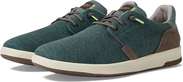 Florsheim Crossover Canvas Elastic Lace Slip-On Sneaker Men's Shoes Green Canvas : 7.5 M (D)