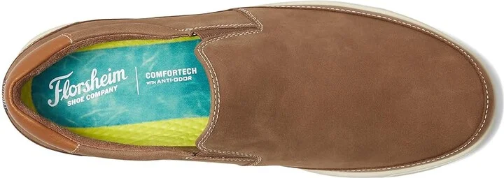 Florsheim Crossover Double Gore Slip-On Men's Shoes Mushroom : 7.5 W (3E), Leather - Image 2