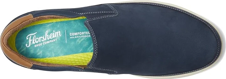 Florsheim Crossover Double Gore Slip-On Men's Shoes Navy : 10.5 M (D), Leather - Image 2