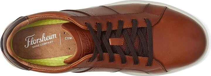Florsheim Crossover Lace to Toe Casual Sneaker Men's Shoes Cognac Smooth Milled : 7 M (D), Leather - Image 2