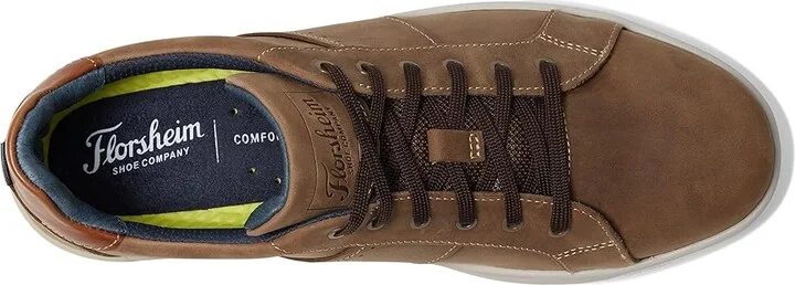 Florsheim Crossover Lace to Toe Casual Sneaker Men's Shoes Mushroom Crazy Horse : 7 M (D), Leather - Image 2