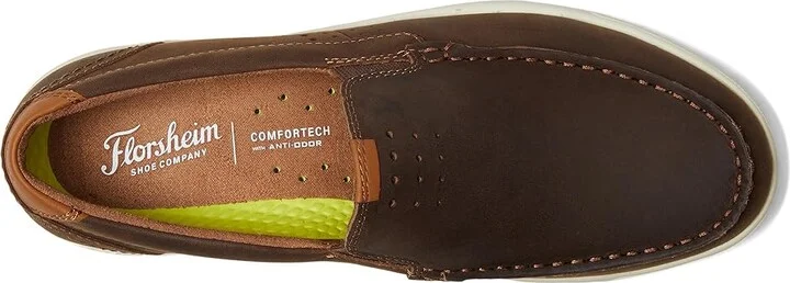 Florsheim Crossover Moc Toe Slip-On Men's Shoes Brown Pull Up : 11 W (3E), Leather - Image 2