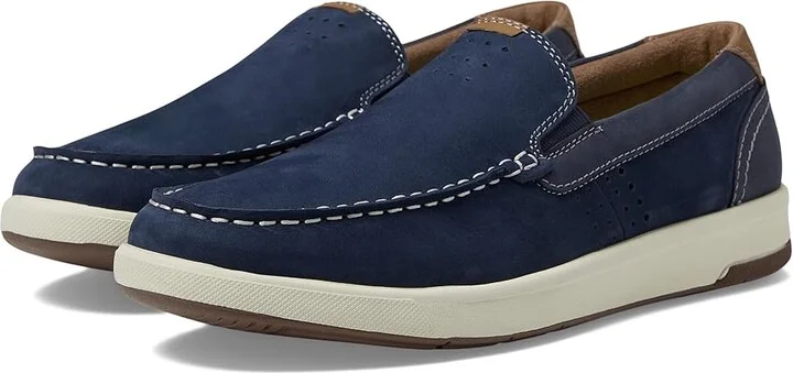 Florsheim Crossover Moc Toe Slip-On Men's Shoes Navy : 8.5 M (D), Leather
