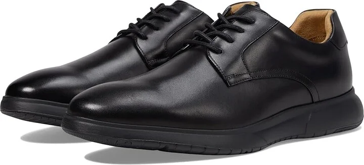 Florsheim Dash Plain Toe Oxford Men's Lace Up Wing Tip Shoes Black : 10 W (3E), Leather