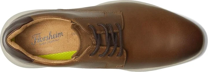 Florsheim Dash Plain Toe Oxford Men's Lace Up Wing Tip Shoes Brown Crazy Horse : 12 W (3E), Leather - Image 2