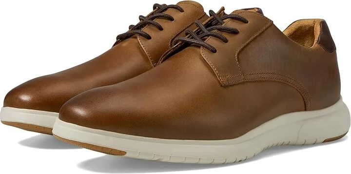 Florsheim Dash Plain Toe Oxford Men's Lace Up Wing Tip Shoes Brown Crazy Horse : 12 W (3E), Leather