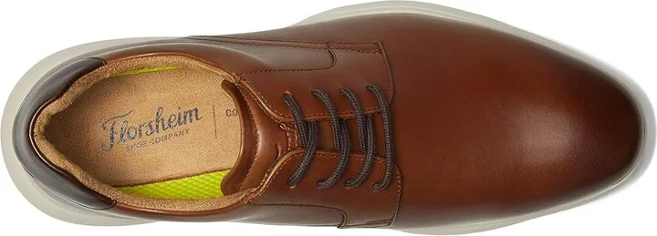 Florsheim Dash Plain Toe Oxford Men's Lace Up Wing Tip Shoes Cognac : 8.5 M (D), Leather - Image 2