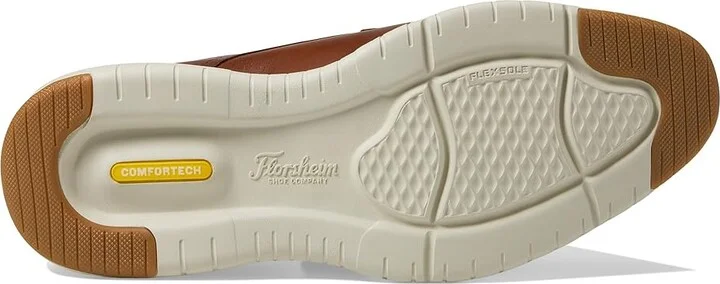 Florsheim Dash Plain Toe Oxford Men's Lace Up Wing Tip Shoes Cognac : 8.5 M (D), Leather - Image 3
