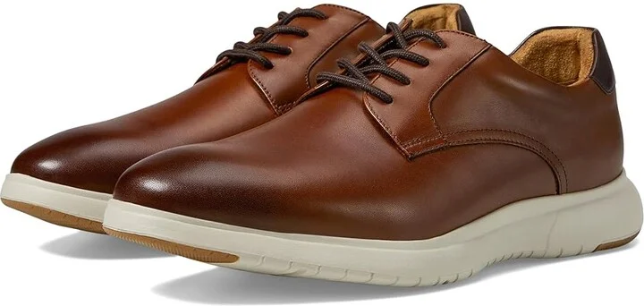 Florsheim Dash Plain Toe Oxford Men's Lace Up Wing Tip Shoes Cognac : 8.5 M (D), Leather
