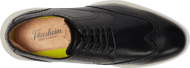 Florsheim Dash Wing Tip Sneaker Sole Oxford Men's Shoes Black Smooth Leather/White Sole : 9 M (D) - Image 2