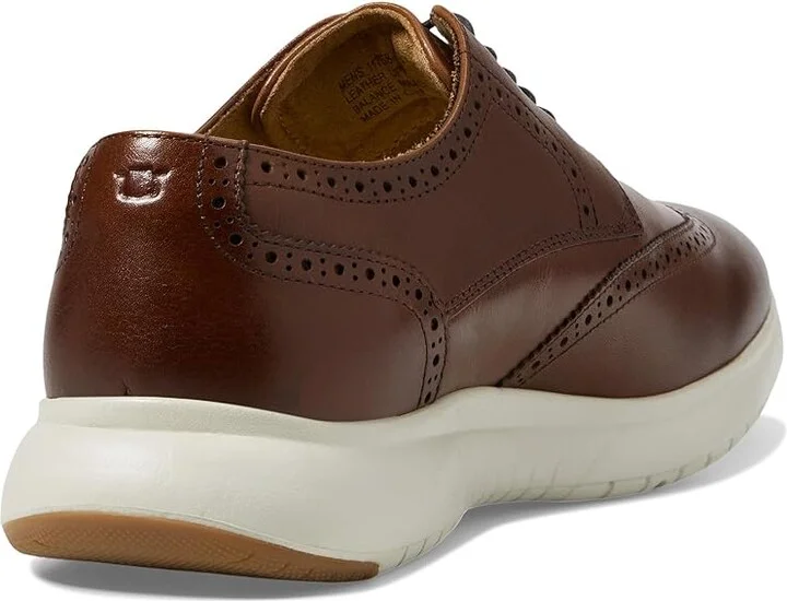 Florsheim Dash Wing Tip Sneaker Sole Oxford Men's Shoes Cognac Smooth Leather/White Sole : 9 M (D) - Image 4
