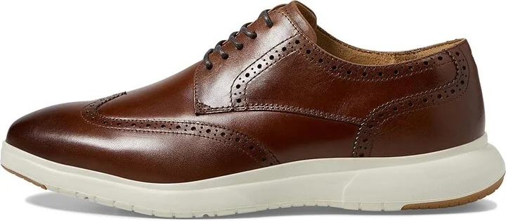Florsheim Dash Wing Tip Sneaker Sole Oxford Men's Shoes Cognac Smooth Leather/White Sole : 9 M (D) - Image 6