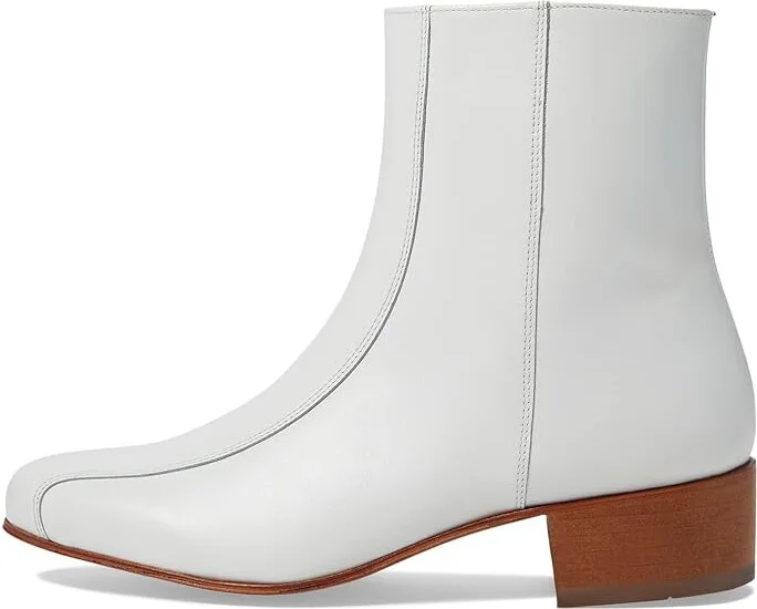 Florsheim Duke Men's Dress Zip Boots White : 9 D (M), Leather - Image 5