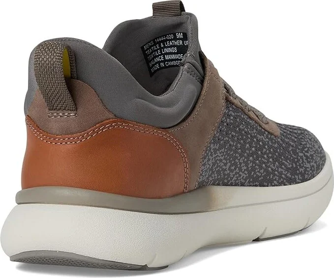 Florsheim Fleet Knit Elastic Lace Sneakers Men's Shoes Gray : 10 M (D), Leather - Image 4