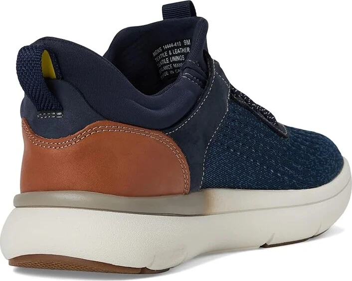 Florsheim Fleet Knit Elastic Lace Sneakers Men's Shoes Navy : 12 M (D), Leather - Image 4