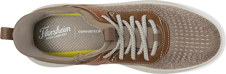 Florsheim Fleet Knit Elastic Lace Sneakers Men's Shoes Taupe : 7 W (3E), Leather - Image 2