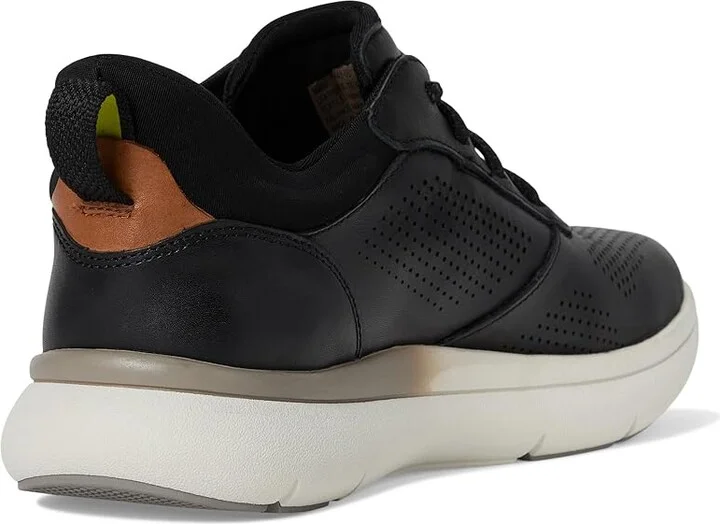 Florsheim Fleet Perf Toe Elastic Lace Sneakers Men's Shoes Black : 8.5 W (3E), Leather - Image 4
